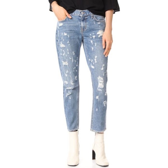 10 Crosby Derek Lam Denim - DEREK LAM 10 CROSBY Mila Boyfriend Distressed Jean